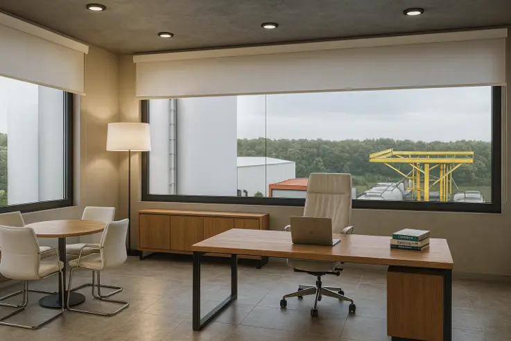 Vista panorámica del parque solar